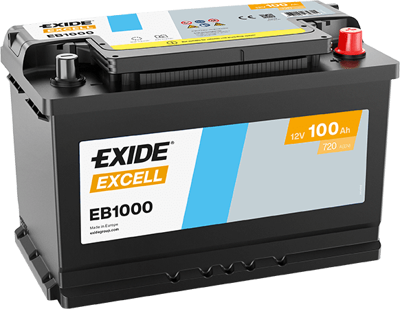 Exide Excell EB1000 100Ah 720A Car Battery