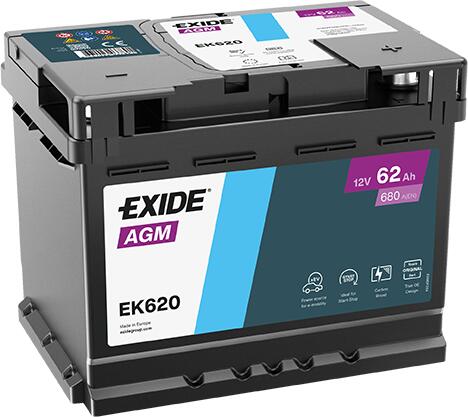 Exide Car Battery AGM EK620 L2