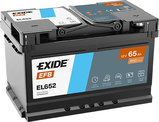 Exide Car Battery EFB EL652 LB3