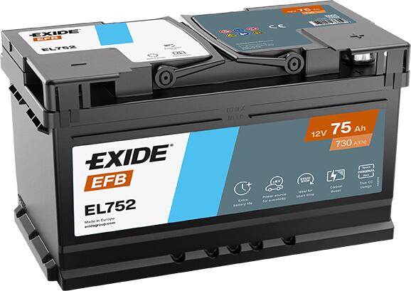 Exide Car Battery EFB EL752 LB4