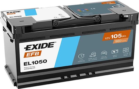 Exide Car Battery EFB EL1050 L6