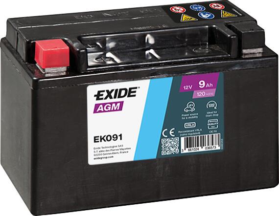 Exide Start-Stop AGM AUX EK091 Car Battery
