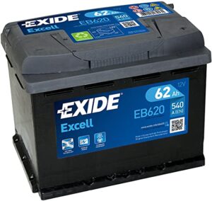 Exide Excell EB620 Car Battery 62Ah 540A