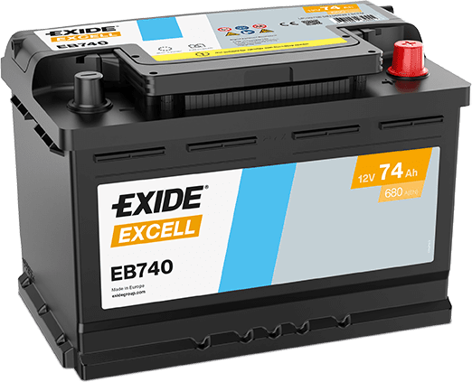 Exide Excell EB740 74Ah 680A Battery