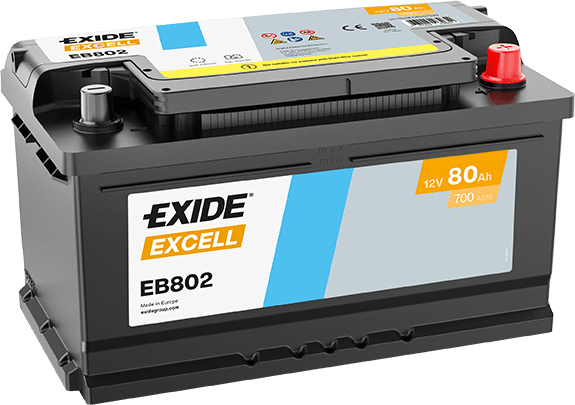 Exide Excell EB802 80Ah 700A Car Battery
