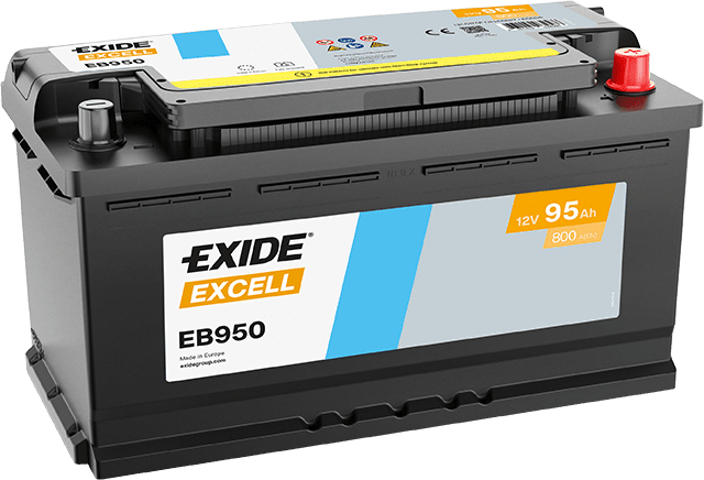 Exide Excell EB950 95Ah 800A Car Battery