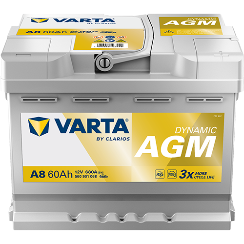 VARTA Dynamic AGM 60Ah Car Battery A8