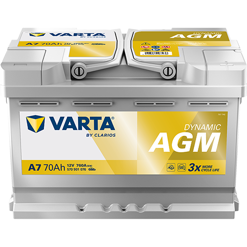 Varta A7 70Ah Dynamic AGM Battery | 12V 760A