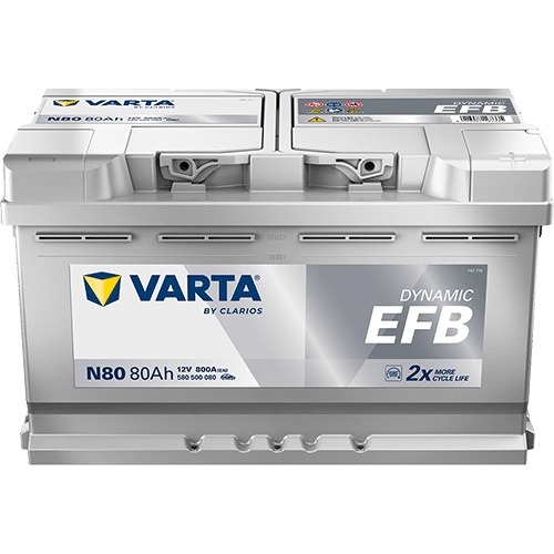 Varta N80 Car Battery Dynamic EFB 580500080