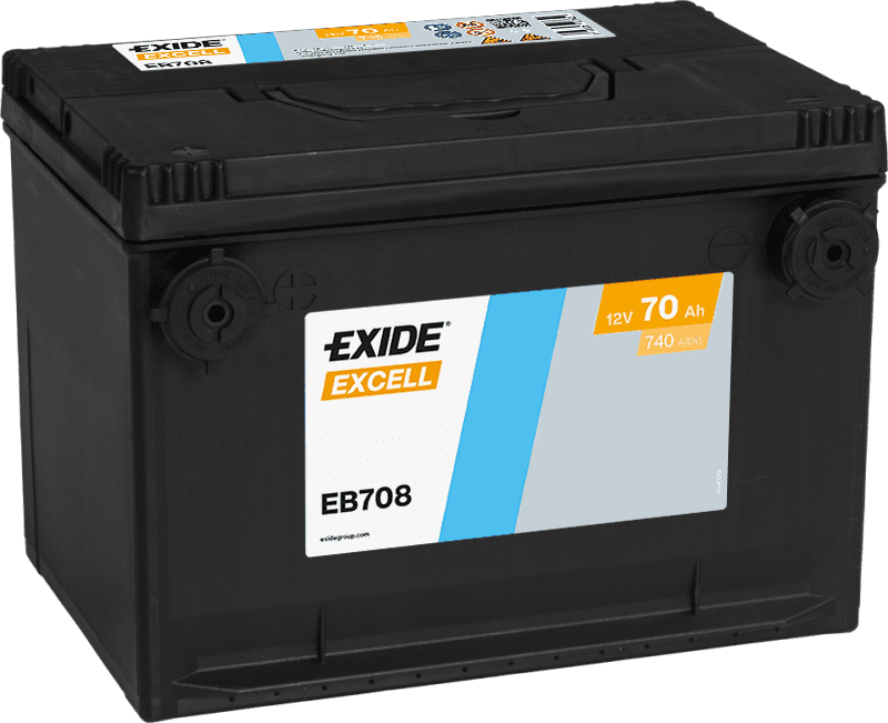 Exide Excell EB708 70Ah 740A Car Battery