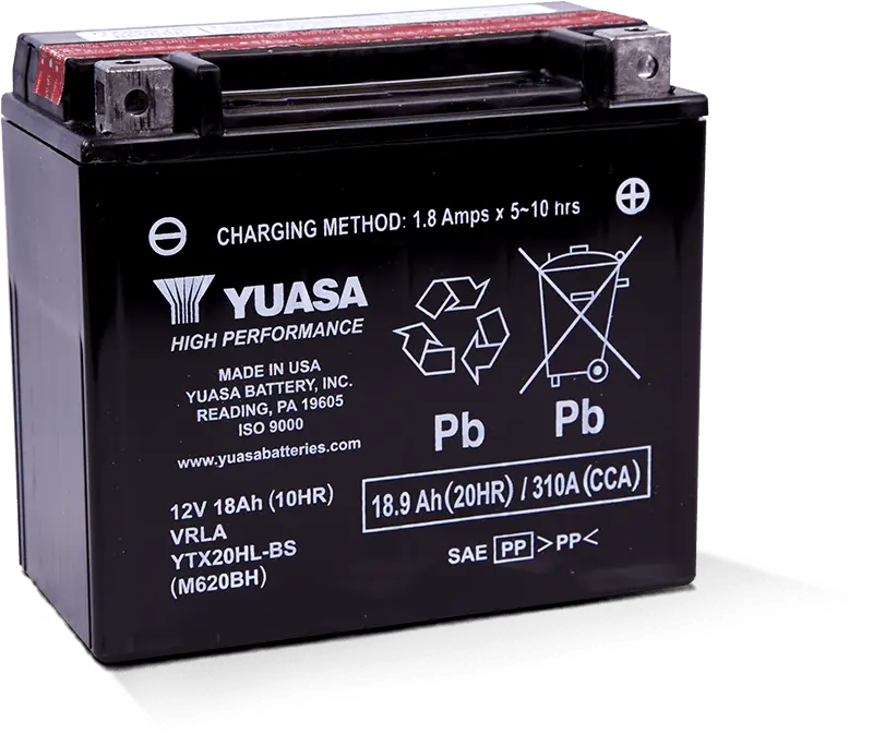 Yuasa YTX20HL-BS 12V 18Ah AGM Motorcycle Battery